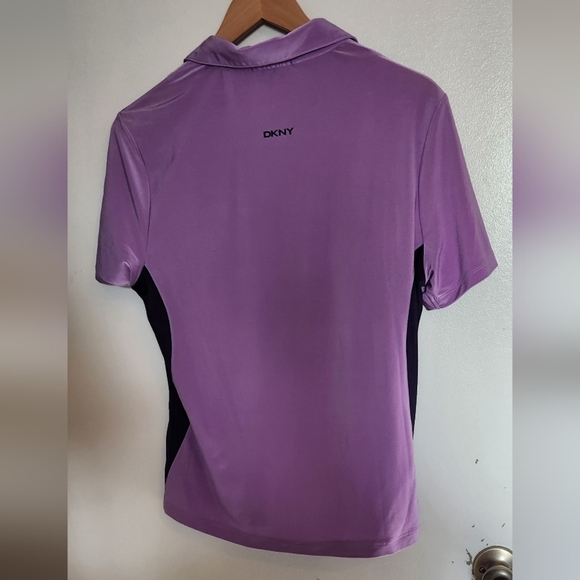 DKNY Golf Purple and Black Short Sleeve Top - Picture 5 of 5